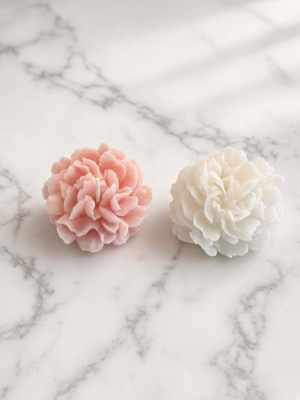 Carnation flower handmade candles